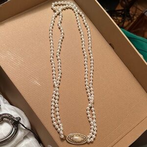 Gold Vintage Elegant Pearl Necklace